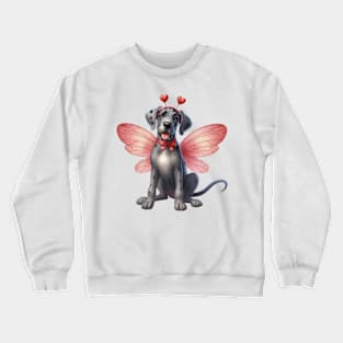 Valentine Fairy Great Dane Dog Crewneck Sweatshirt